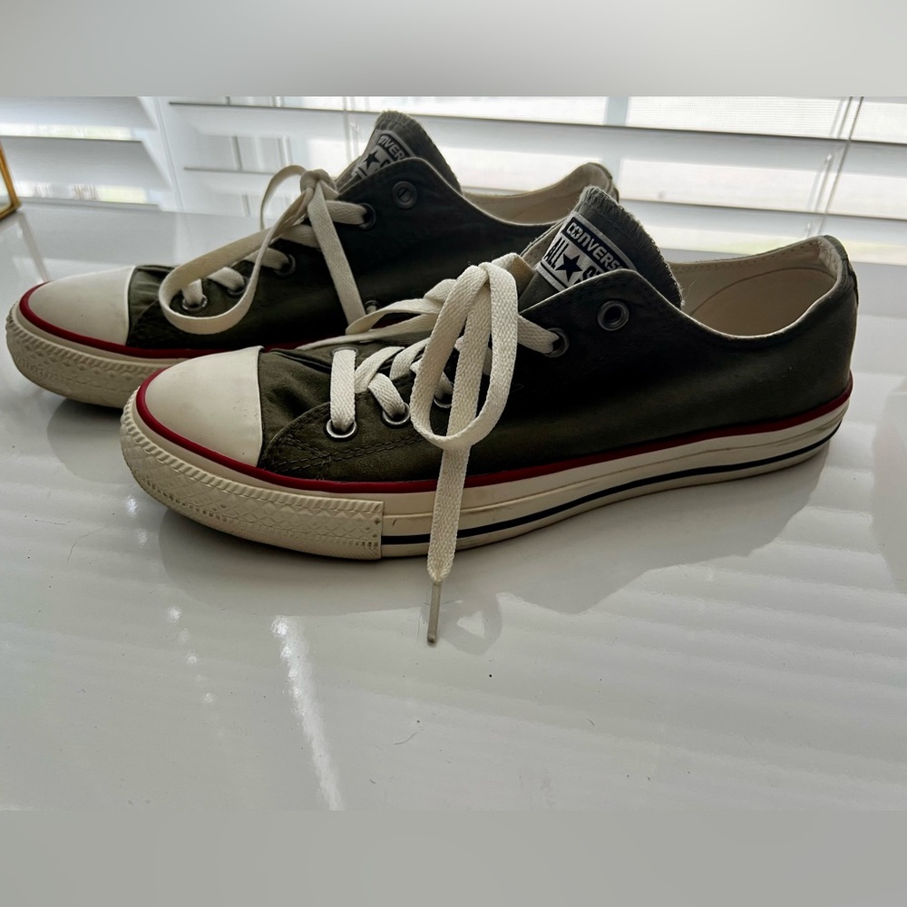 Converse All-Star Army Green Low-Top Sneakers Women's 9